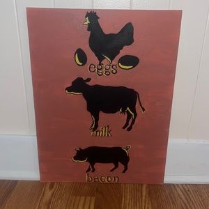 12x16” hand painted flat canvas